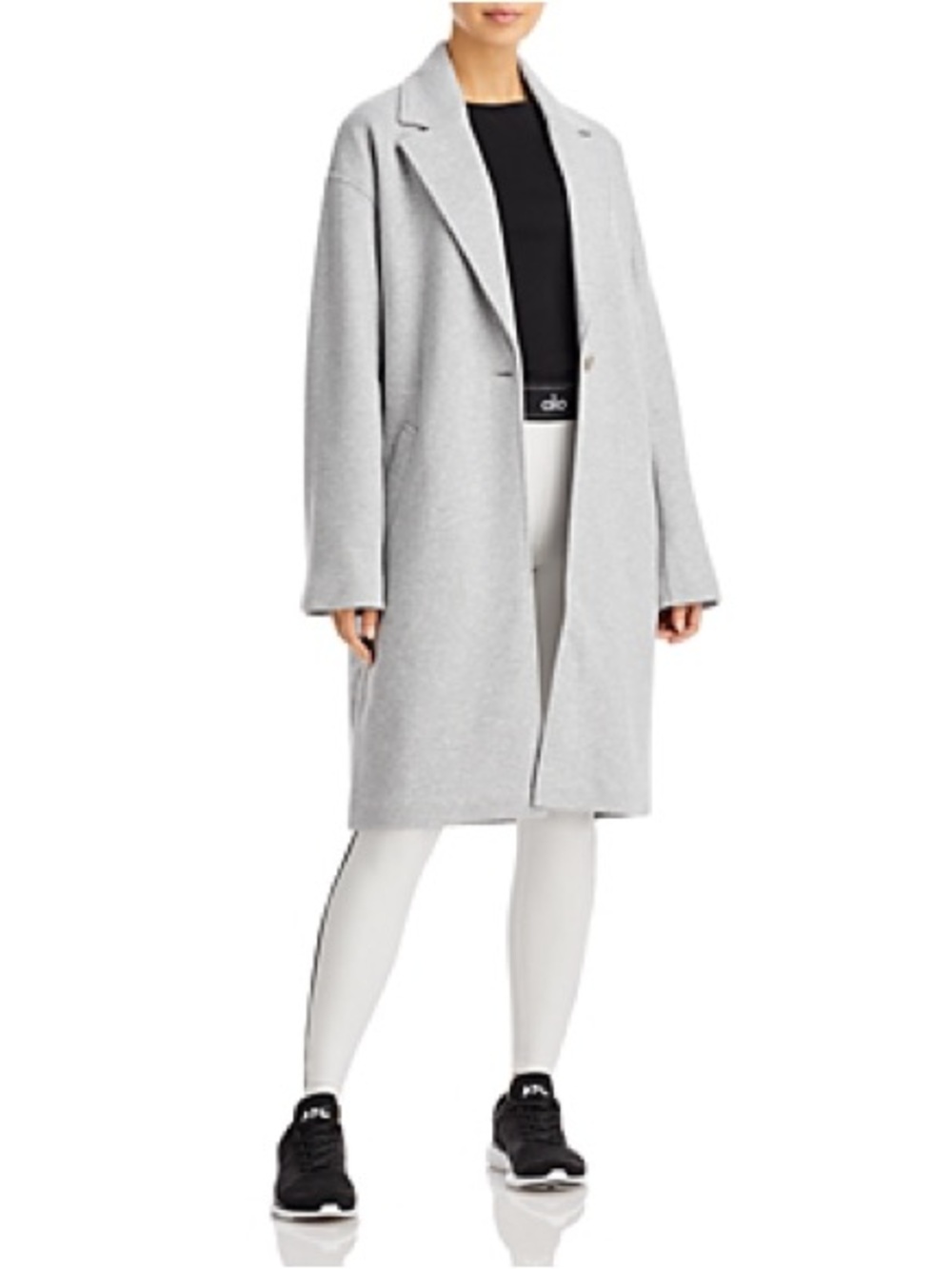 Alo Yoga VIP Blazer Trench Athletic Heather Grey M